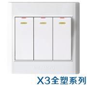 X3全塑開(kāi)關(guān)插座系列